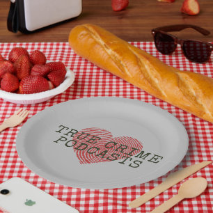 True Crime Podcast Lover Paper Plate