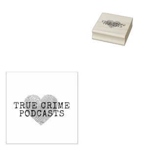 True Crime Podcast Lover  Rubber Stamp