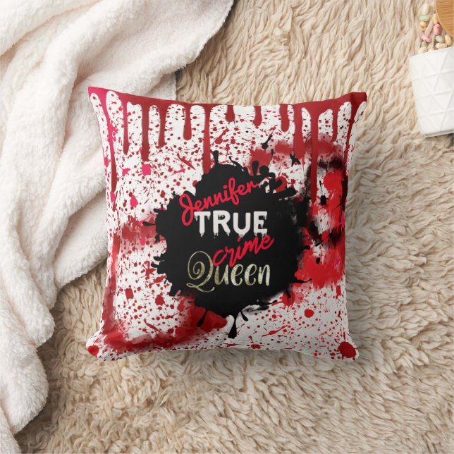 True Crime Queen Personalised Cushion (Blanket)