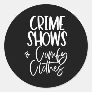 True Crime Shows Comfy Classic Round Sticker