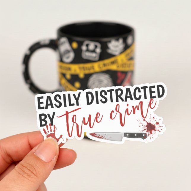 True Crime Shows Lover Funny Gift (True Crime Shows Lover Funny Gift Sticker)