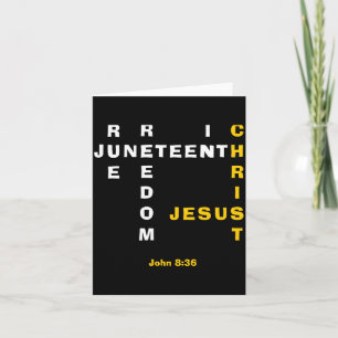 true freedom in jesus christian juneteenth card