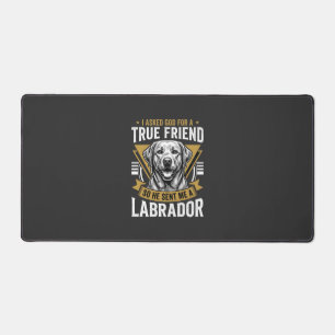 True Friend Labrador Dog Desk Mat