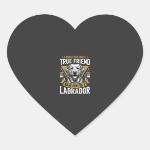True Friend Labrador Dog Heart Sticker