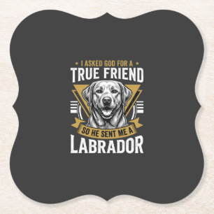 True Friend Labrador Dog Paper Coaster
