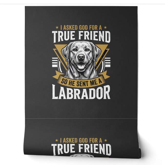 True Friend Labrador Dog Wallpaper (Unrolling)