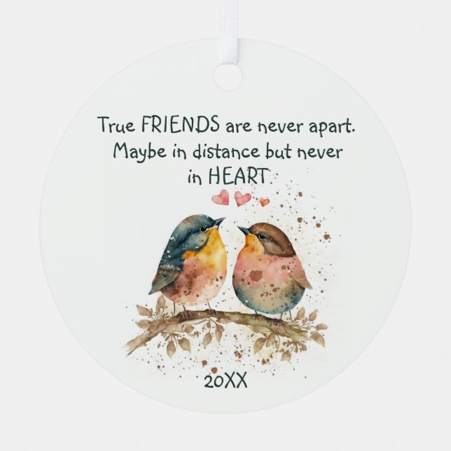 True friends are never apart, maybe in distance metal tree decoration (Front)
