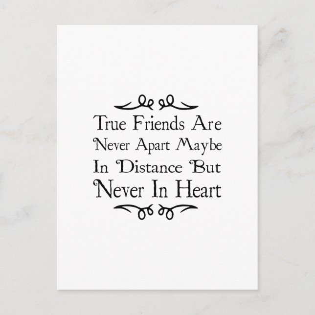 True Friends Are Never Apart Postcard (Front)