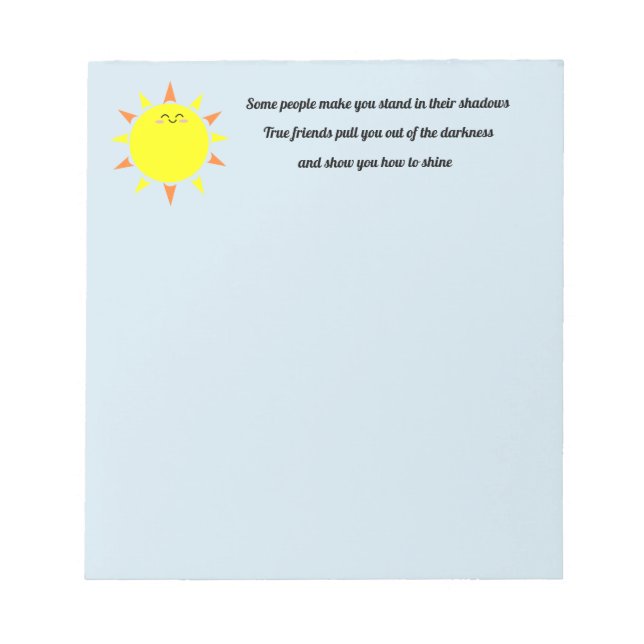 True Friends notepad (Front)