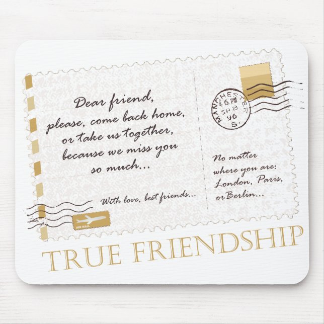 True Friendship Mouse Mat (Front)