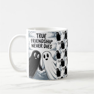 True Friendship Never Dies Ghosts Holding Hands Coffee Mug
