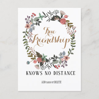 True friendship quote Friend appreciation Saying Postcard