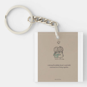 "True Friendship Quote " Key Ring