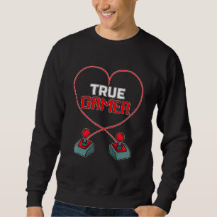 True Gamer I Love Arcade Games Retro Gamer Sweatshirt