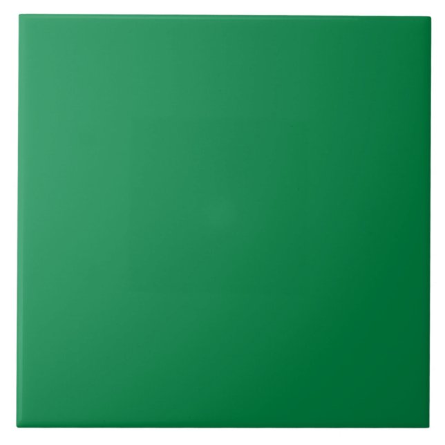 True Green, bright solid colour Tile (Front)