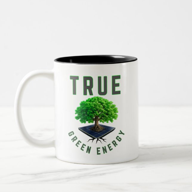True Green Energy Two-Tone Coffee Mug (Left)