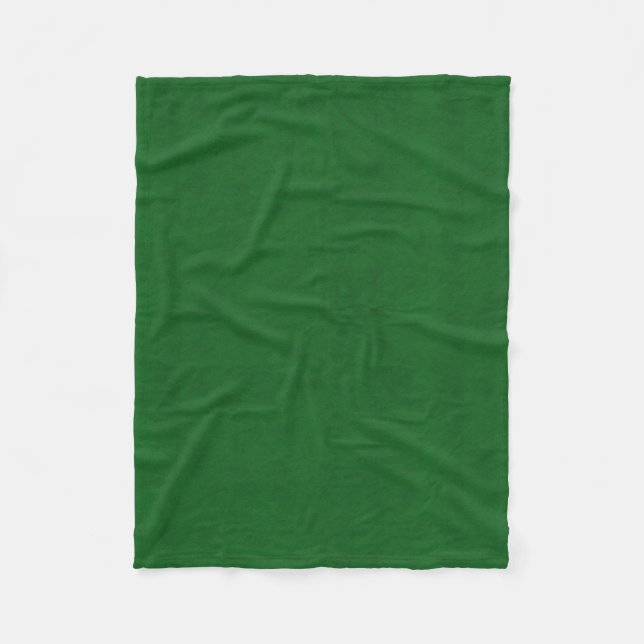 True Green Velvet Look Fleece Blanket (Front)