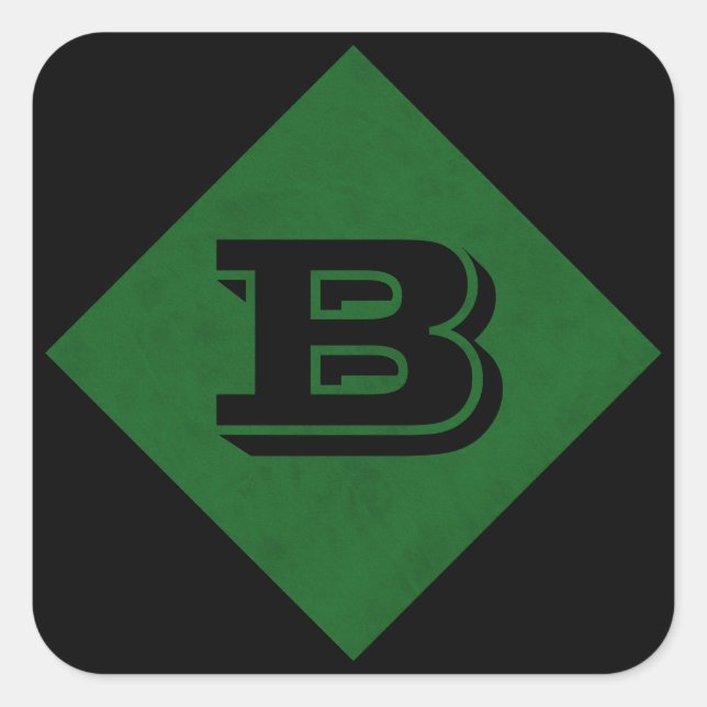 True Green Velvet Personalised Home Casino Square Sticker (Front)