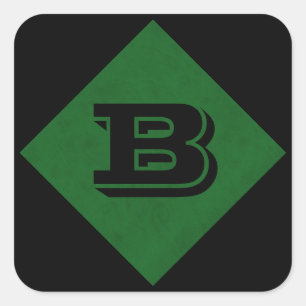 True Green Velvet Personalised Home Casino Square Sticker