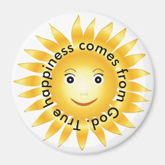 True Happiness Comes From God Magnet