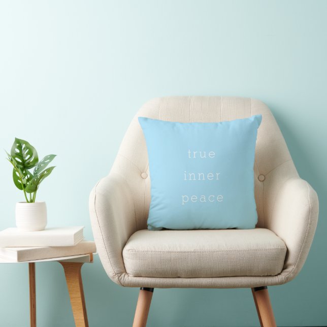 True Inner Peace | Minimal Throw Pillow (Chair)