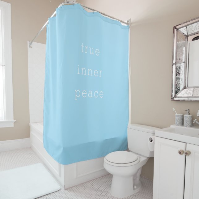 True Inner Peace Minimalistic Shower Curtain (In Situ)