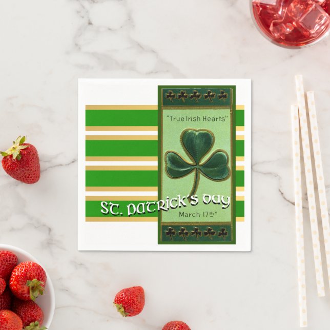 True Irish Heart St Patrick's Day PPN01 Napkins (Insitu)