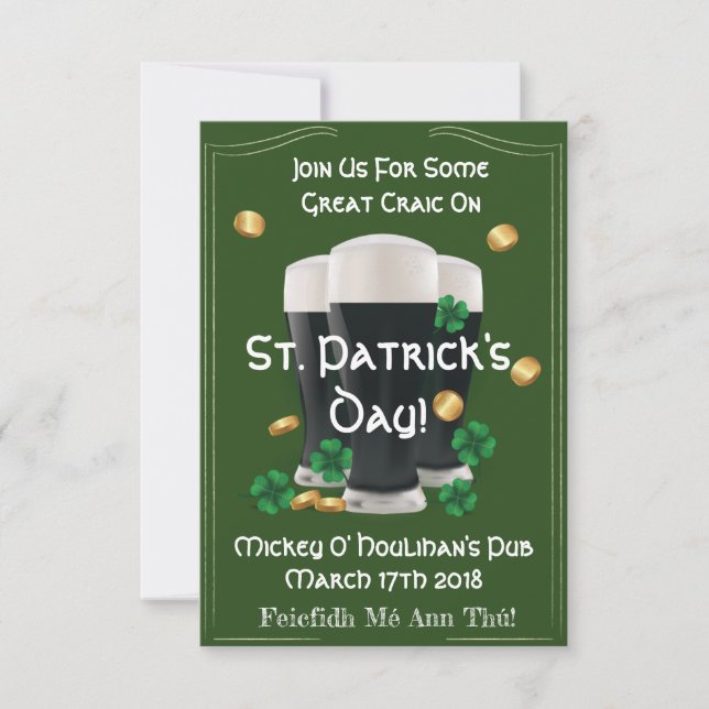 True Irish St. Patrick's Day Invitations (Front)