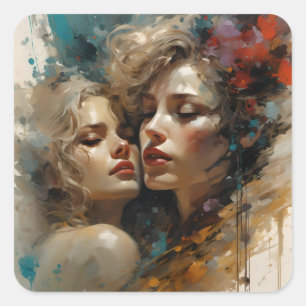 True Lesbian Love Square Sticker