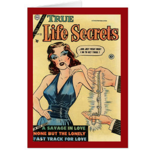 "True Life Secrets" Vintage Comic Cover Card
