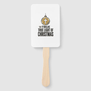 True Light of Christmas Vintage Christian Ornament Hand Fan