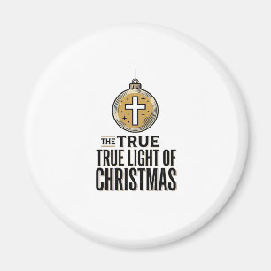 True Light of Christmas Vintage Christian Ornament Magnet