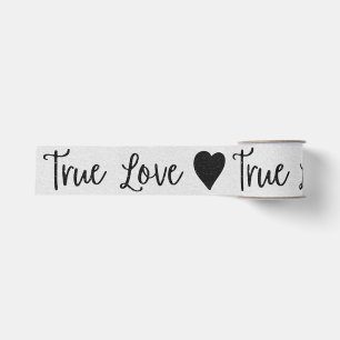 True Love Black Glitter Valentine's Grosgrain Ribb Ribbon