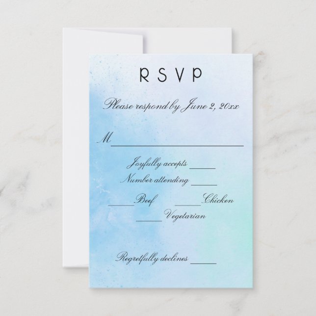 "True Love Blue" Response Cards (Front)