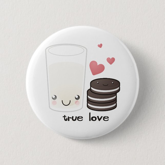 True Love Buttom 6 Cm Round Badge (Front)