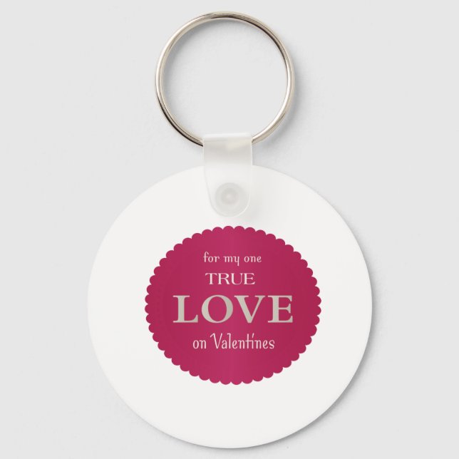 True Love Button Key Ring (Front)
