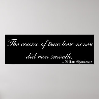 True Love by William Shakespeare Poster