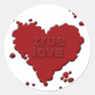 true love classic round sticker