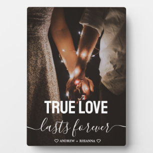 True Love Couple Photo Fleece Blanket Plaque