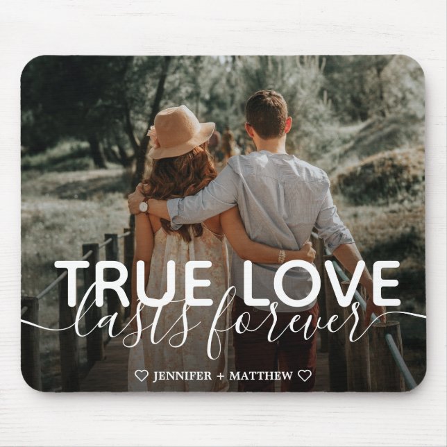 True Love Couple Photo Mouse Mat (Front)