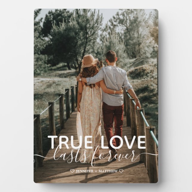 True Love Couple Photo Plaque (Front)