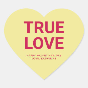 True love cute Valentine's Day custom conversation Heart Sticker