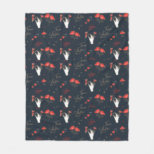 True Love Hands and Flowers Fleece Blanket