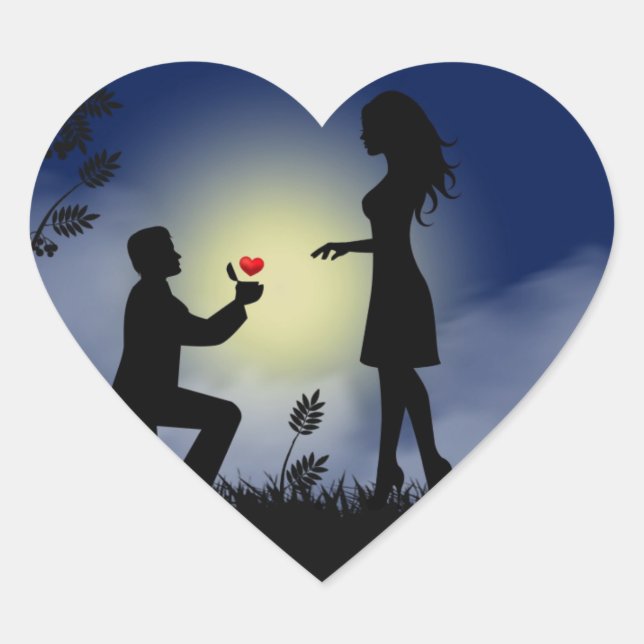 True love heart sticker (Front)