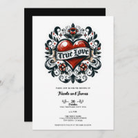 True Love Heart Tattoo Look Wedding