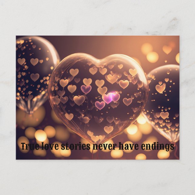 True Love holiday postcard for him (Front)