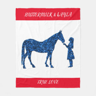 "TRUE LOVE" HORSE BLANKET WITH PERSONALIZED NAME.