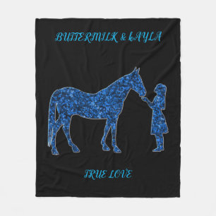 "TRUE LOVE" HORSE BLANKET WITH PERSONALIZED NAME.