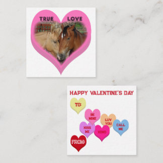 True Love Horses Conversation Hearts Valentine's Card