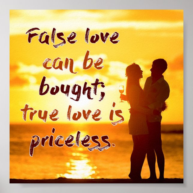 True Love Is Priceless Poster (Front)